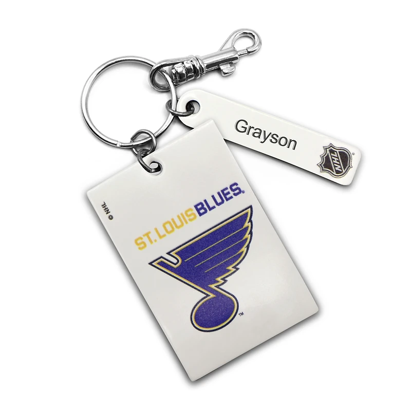 St. Louis Blues - Coffret cadeau trois pièces en cuir avec étiquette personnalisée