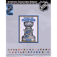 Écusson de maillot non signé des champions de la Coupe Stanley 2019 des Blues de St. Louis avec emblème national