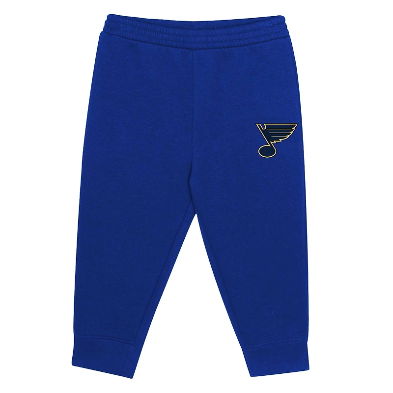Ensemble sweat à capuche et pantalon de survêtement en molleton bleu/doré St. Louis Blues Puck Hero pour tout-petit