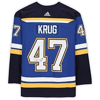 Torey Krug St. Louis Blues Autographed Blue Adidas Authentic Jersey