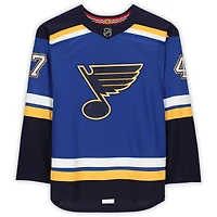 Maillot Adidas authentique bleu autographié par Torey Krug des St. Louis Blues