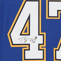 Maillot Adidas authentique bleu autographié par Torey Krug des St. Louis Blues