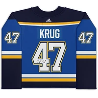 Torey Krug St. Louis Blues Autographed Blue Adidas Authentic Jersey