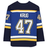 Maillot Breakaway bleu autographié par Torey Krug des St. Louis Blues