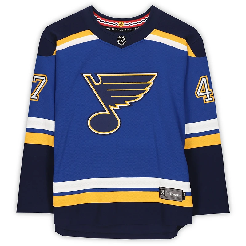 Maillot Breakaway bleu autographié par Torey Krug des St. Louis Blues