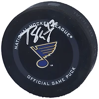 Rondelle de match officielle autographiée par Torey Krug des Blues de St. Louis