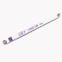 Porte-clés ruban personnalisé White St. Louis Blues Hockey Fights Cancer