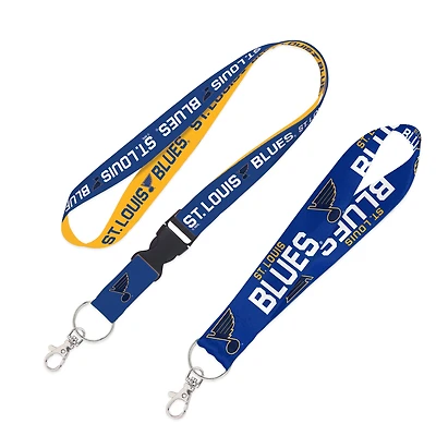 WinCraft St. Louis Blues Lot de 2 cordons avec boucle amovible et sangle pour clés