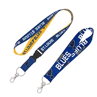 WinCraft St. Louis Blues Lot de 2 cordons avec boucle amovible et sangle pour clés