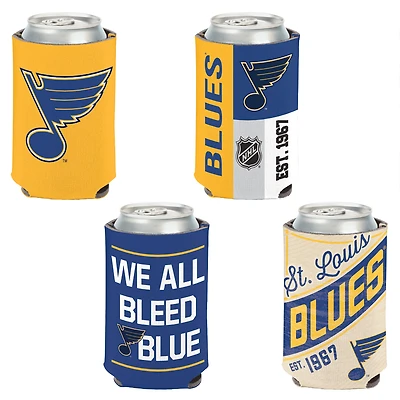 WinCraft St. Louis Blues, paquet de 4, 12 oz. Ensemble refroidisseur de canettes