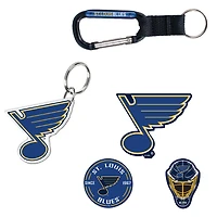 WinCraft St. Louis Blues 5-Pack Key Ring and Fridge Magnet Set