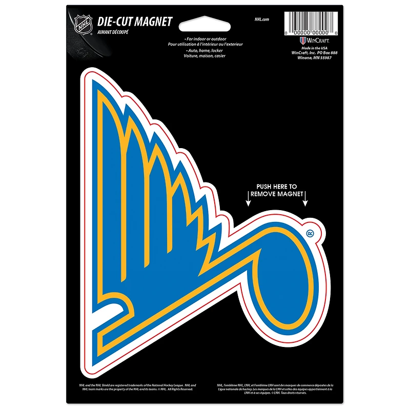 Aimant WinCraft St. Louis Blues 6" x 9" pour intérieur/extérieur