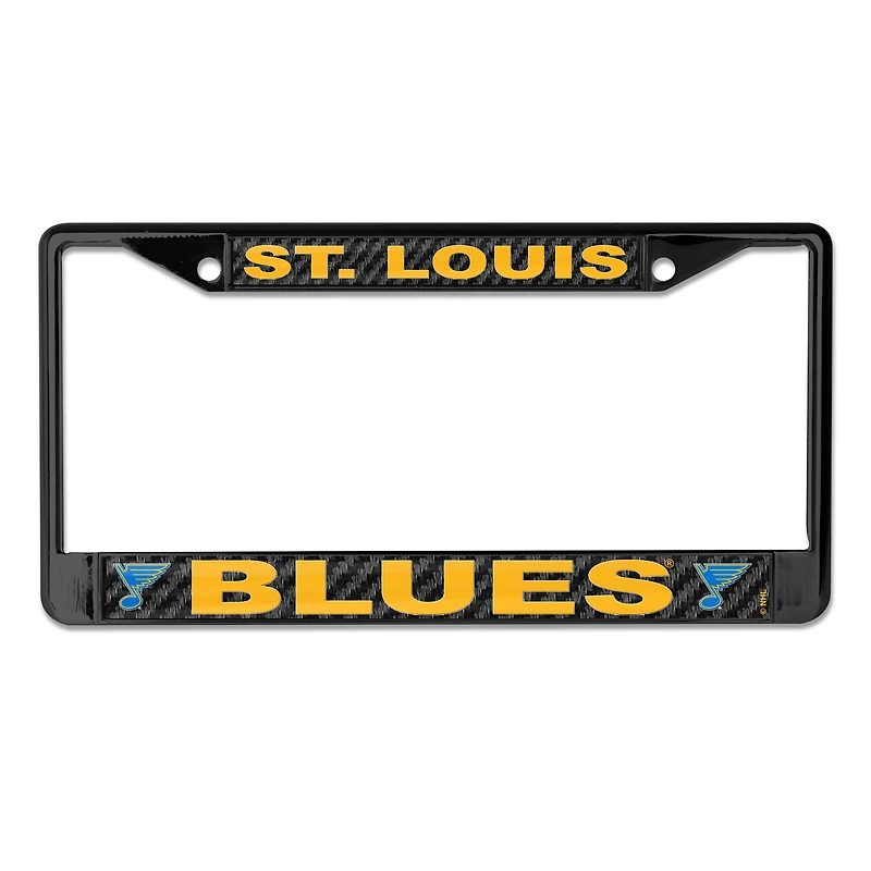 Cadre de plaque d'immatriculation en métal noir découpé au laser WinCraft St. Louis Blues