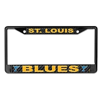 Cadre de plaque d'immatriculation en métal noir découpé au laser WinCraft St. Louis Blues