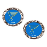 Boucles d'oreilles rondes WinCraft avec logo des Blues de St. Louis