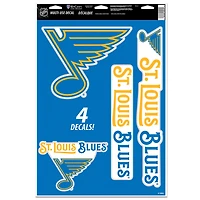 Feuille de décalcomanies multi-usages WinCraft St. Louis Blues Primary 11'' x 17''