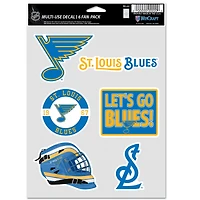WinCraft St. Louis Blues Ensemble de six autocollants pour fan