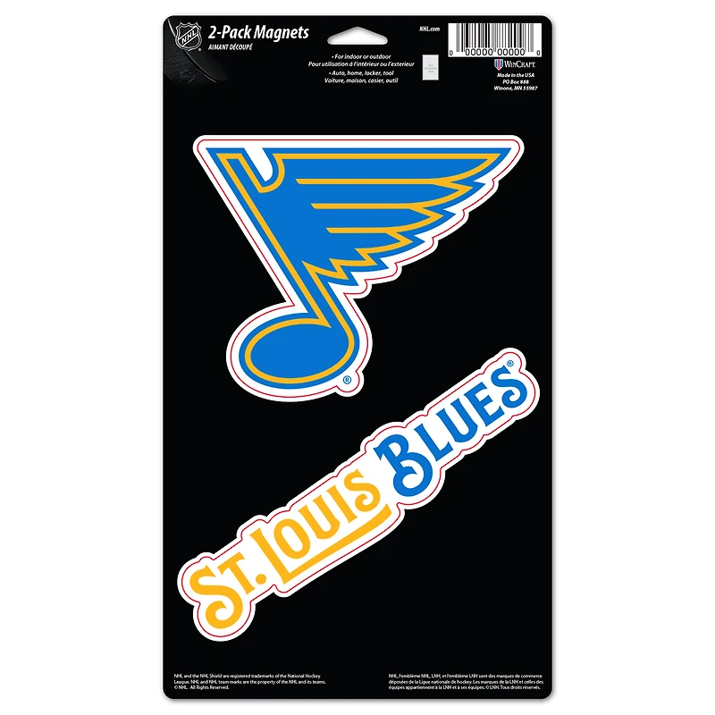 WinCraft St. Louis Blues Two-Piece Premium Acrylic Fridge Magnet Set