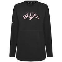 Sweat-shirt à col roulé arqué Beaudry pour la fête des mères Blues de St. Louis femme Levelwear, noir