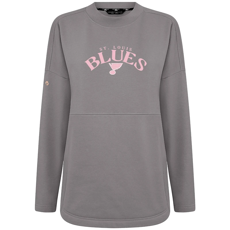 Sweat-shirt à col roulé pour femme St. Louis Blues Gris Beaudry Fête des Mères Levelwear
