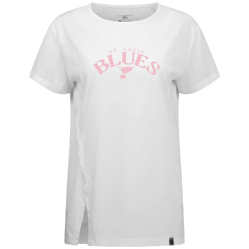 T-shirt Influx pour la fête des mères Blues de St. Louis femme Levelwear blanc