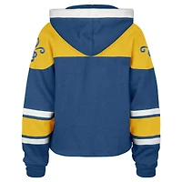 Sweat à capuche court lacets bleu St. Louis Blues '47 pour femme