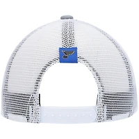 Casquette Snapback de camionneur en mousse adidas St. Louis Blues pour femmes, gris/blanc
