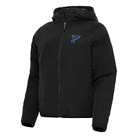Women's Antigua Black St. Louis Blues Universe Full-Zip Puffer Jacket