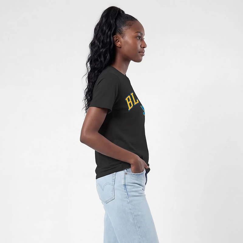 Women's Champion Black St. Louis Blues Arch Mascot Logo T-Shirt