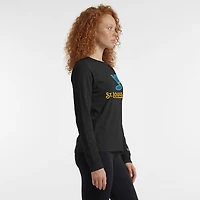 Women's Champion  Black St. Louis Blues Wordmark Lockup Long Sleeve T-Shirt