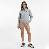 Sweat-shirt à col zippé Champion gris chiné pour femme, modèle St. Louis Blues Powerblend.