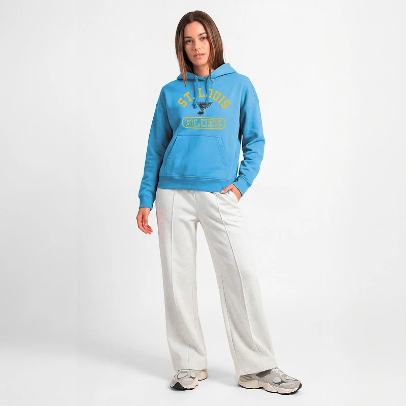 Women's Champion Light Blue St. Louis Blues Arched Pill Box Hoodie