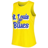 Concepts Sport Or/Marine St. Louis Blues Meter Muscle Débardeur et pantalon Ensemble de nuit