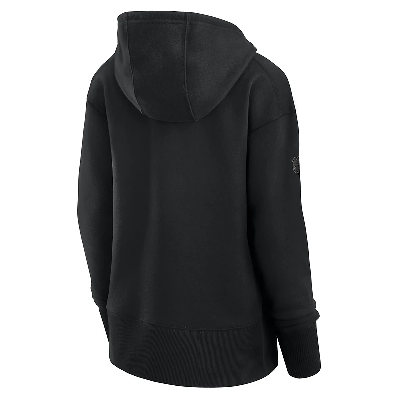 Sweat à capuche authentique St. Louis Blues noir pour femme de la marque Fanatics.