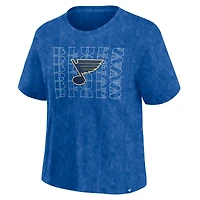 T-shirt délavé bleu fanatiques des Blues de St. Louis pour femme
