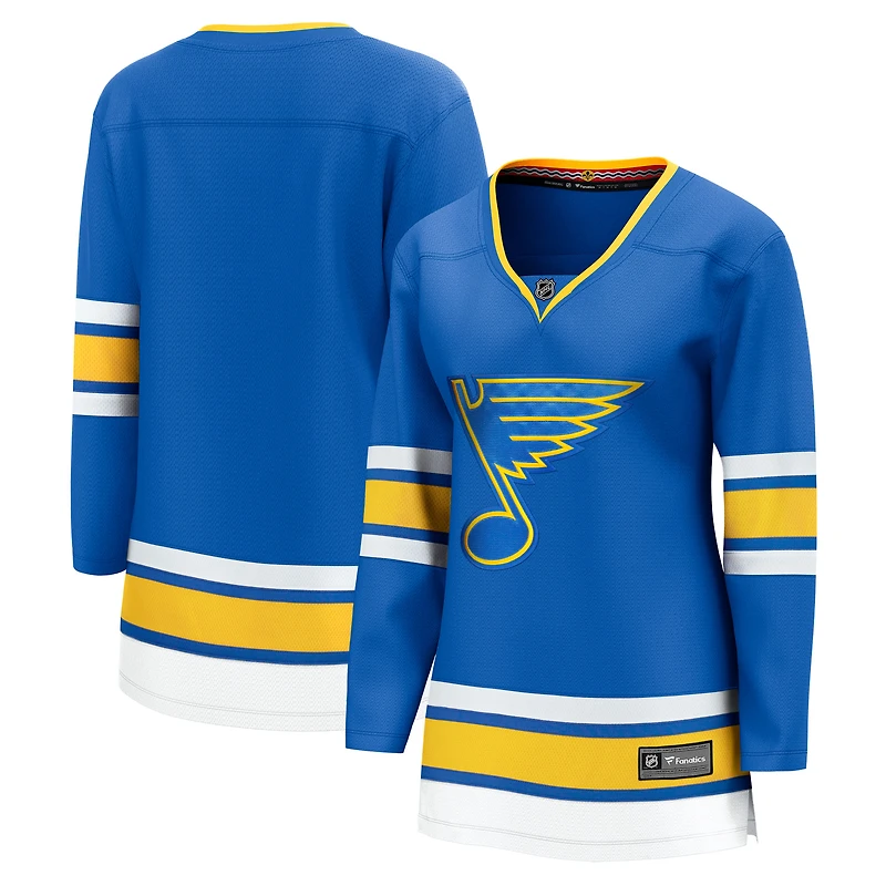 Maillot bleu Fanatics pour femme des Blues de Saint-Louis à domicile Breakaway