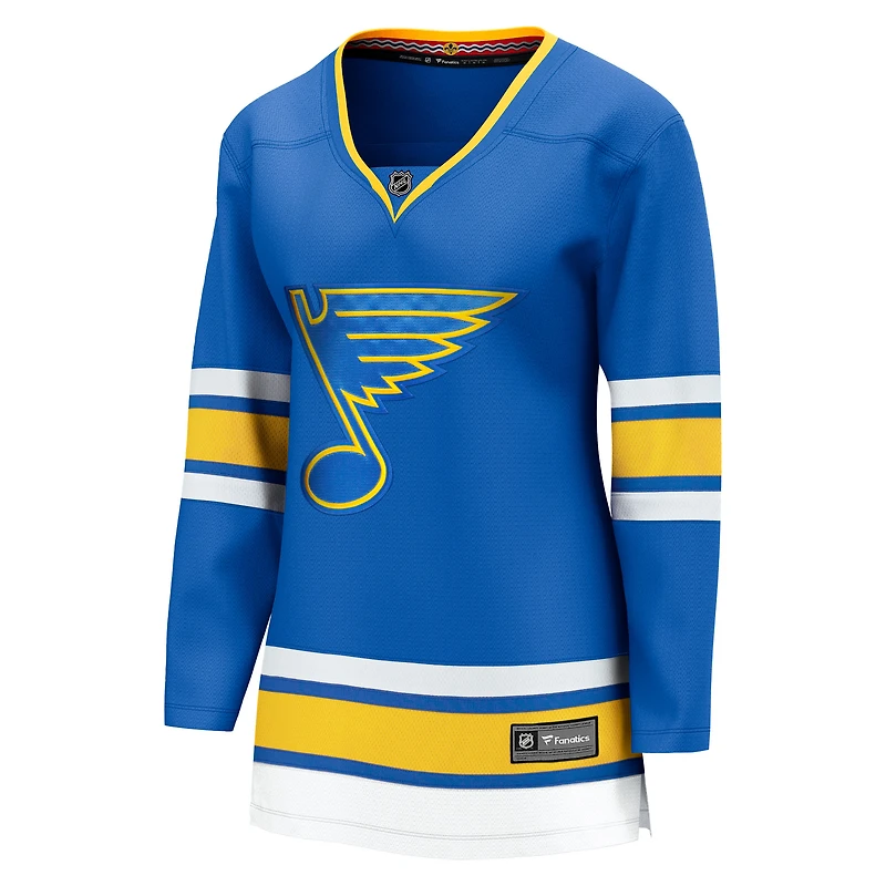 Maillot bleu Fanatics pour femme des Blues de Saint-Louis à domicile Breakaway