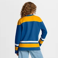 Women's Fanatics  Blue St. Louis Blues Icing Long Sleeve Lace Up Sweatshirt