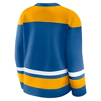 Sweat-shirt à lacets manches longues bleu Icing des Blues de Saint-Louis pour femme