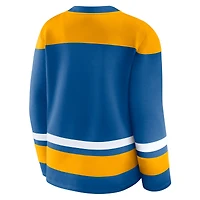 Women's Fanatics  Blue St. Louis Blues Icing Long Sleeve Lace Up Sweatshirt