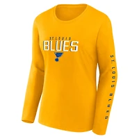 Women's Fanatics  Blue St. Louis Blues Long and Short Sleeve Two-Pack T-Shirt Set