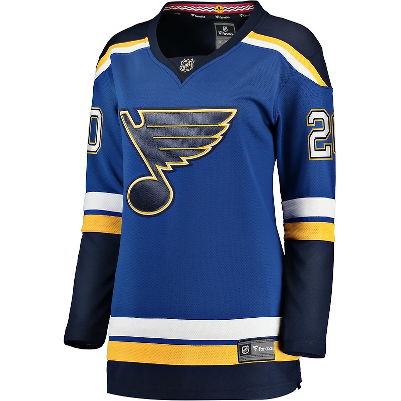 Maillot de joueur échappé à domicile Fanatics Brandon Saad bleu St. Louis Blues pour femmes