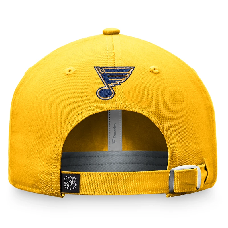 Casquette ajustable Fanatics Gold St. Louis Blues Breakaway pour femme