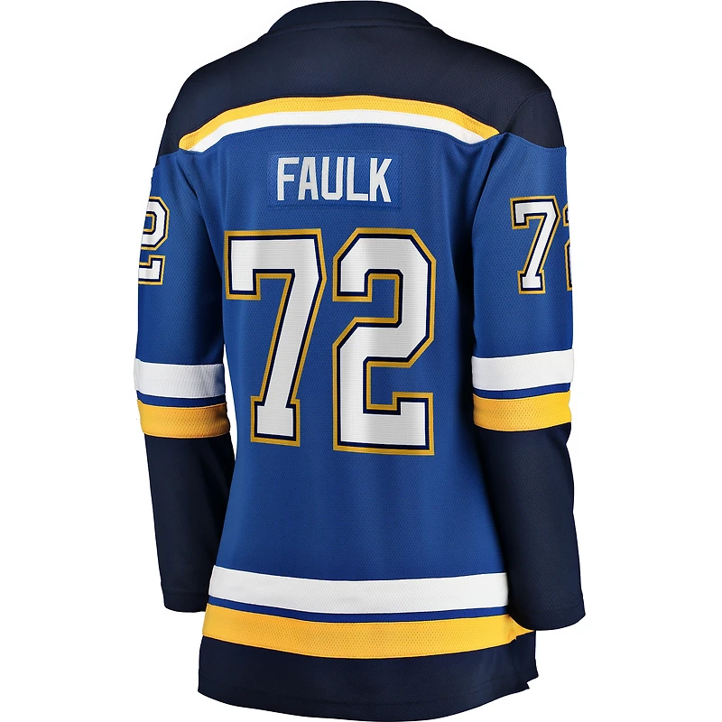 Women's Fanatics Justin Faulk Blue St. Louis Blues Home Breakaway Player Jersey