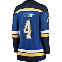 Maillot de joueur échappé à domicile Fanatics Nick Leddy bleu St. Louis Blues pour femmes