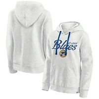 Sweat à capuche matelassé True Classics Oatmeal St. Louis Blues pour femmes Fanatics