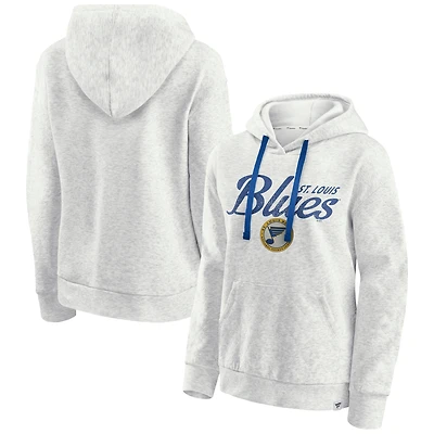 Sweat à capuche matelassé True Classics Oatmeal St. Louis Blues pour femmes Fanatics