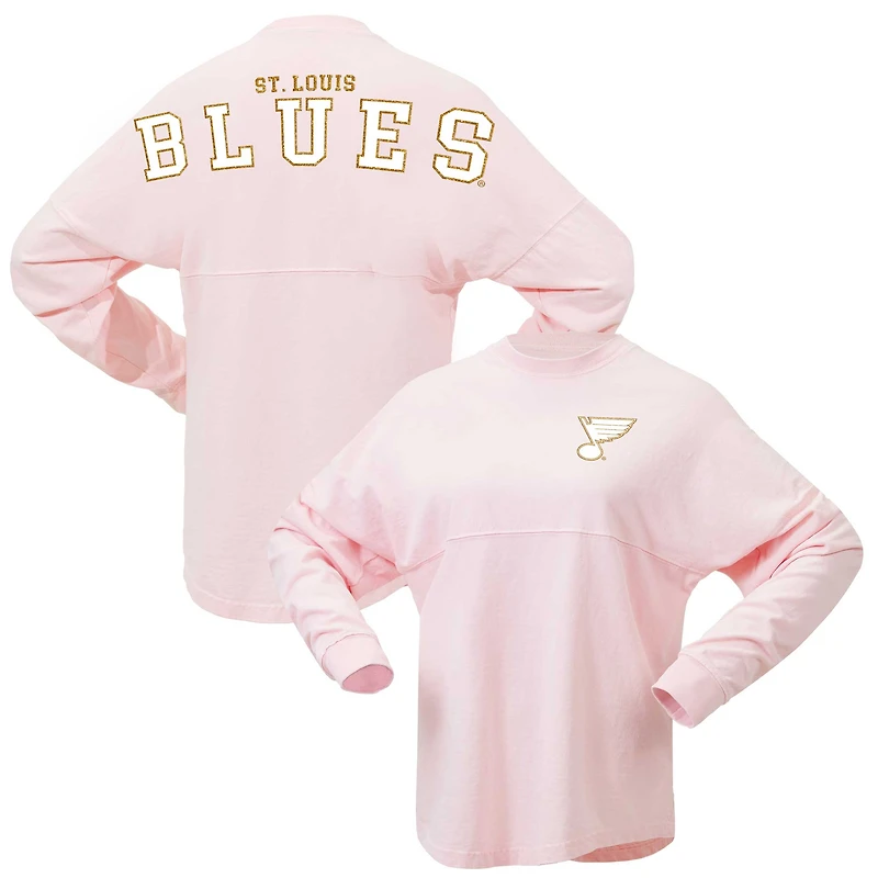 T-shirt à manches longues en jersey Fanatics St. Louis Blues Spirit rose pour femmes