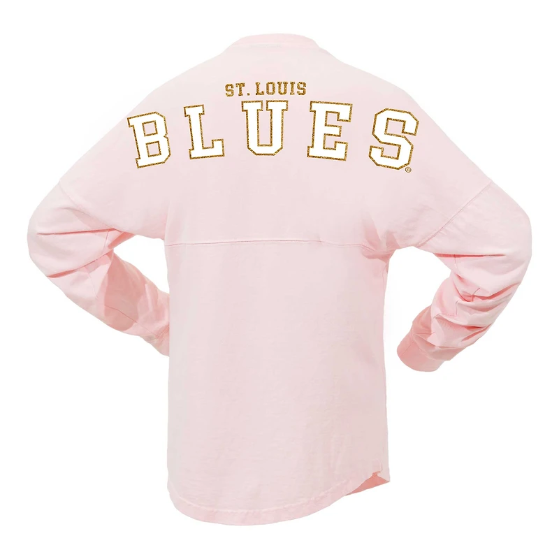 T-shirt à manches longues en jersey Fanatics St. Louis Blues Spirit rose pour femmes