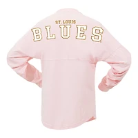 T-shirt à manches longues en jersey Fanatics St. Louis Blues Spirit rose pour femmes